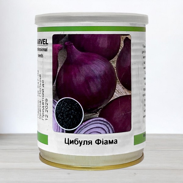 Насіння цибулі Фіама, Польща, Marvel, банка 100г